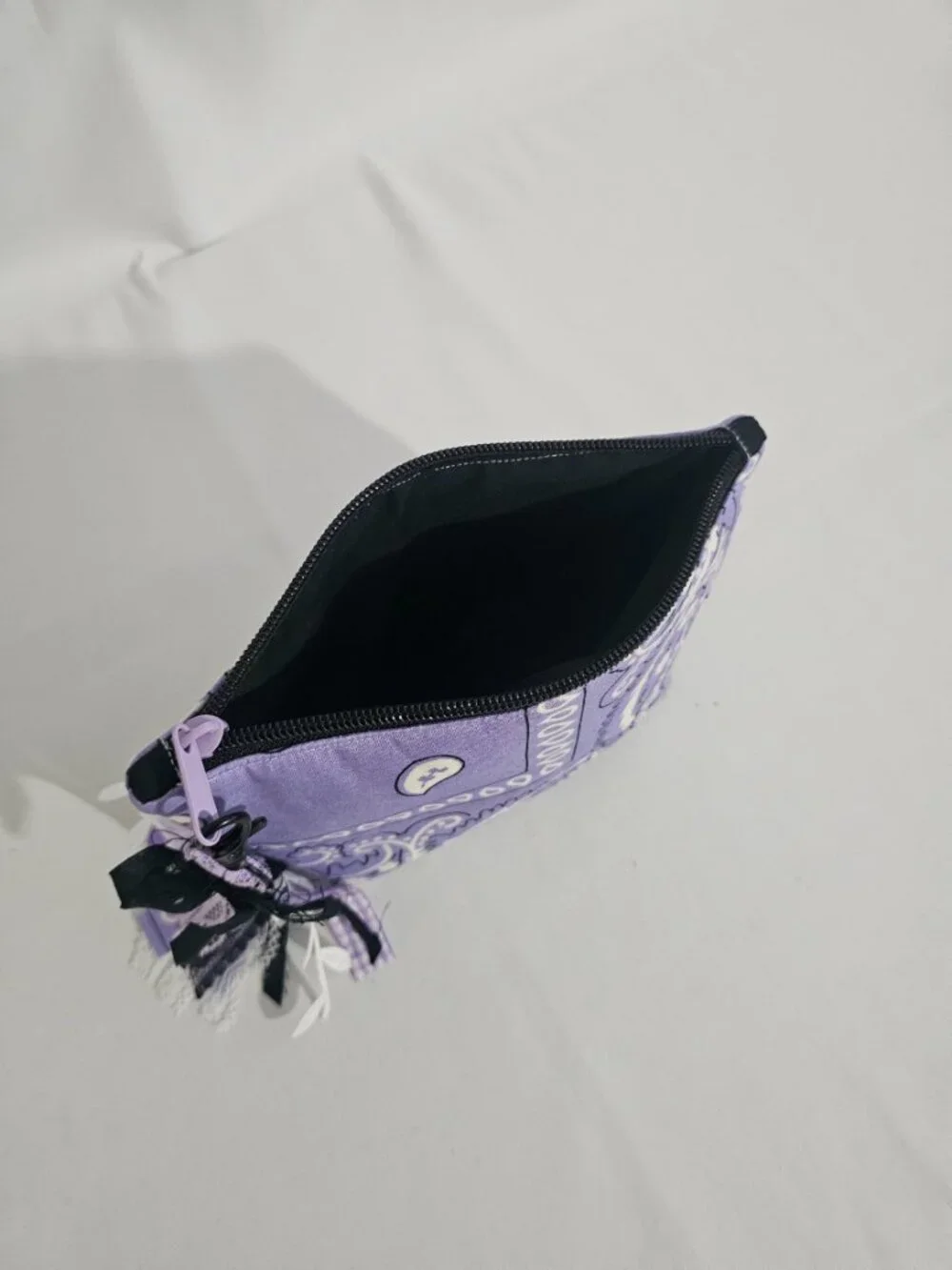 Lavendar Bandana Makeup Bag - Handmade